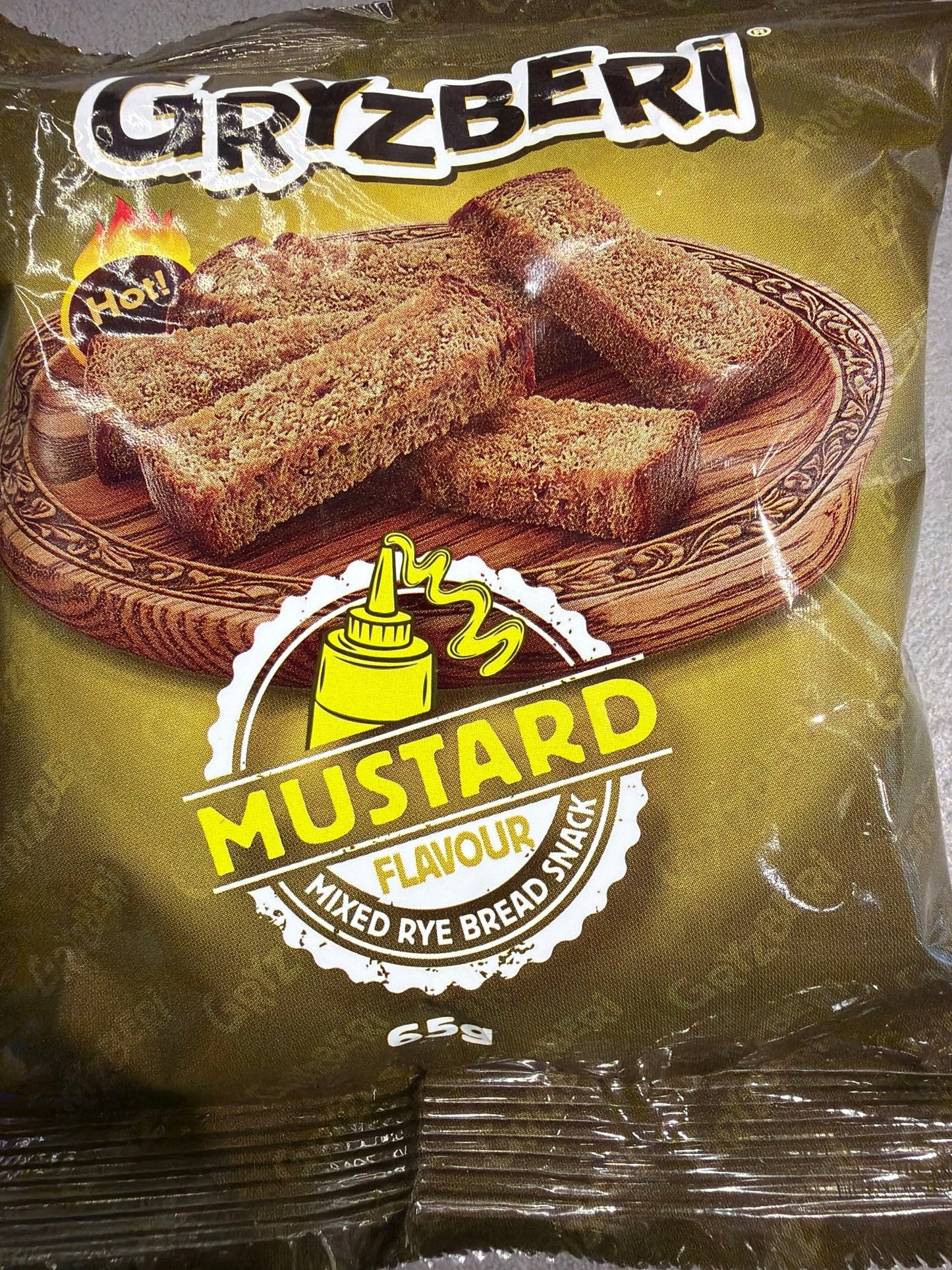 Gryzberi Roggenmischbrot Senf 65g. | Гренки горчица