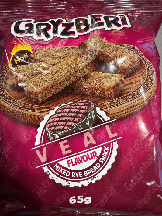 Gryzberi Roggenmischbrot Kalbfleisch 65g. | Гренки телятина