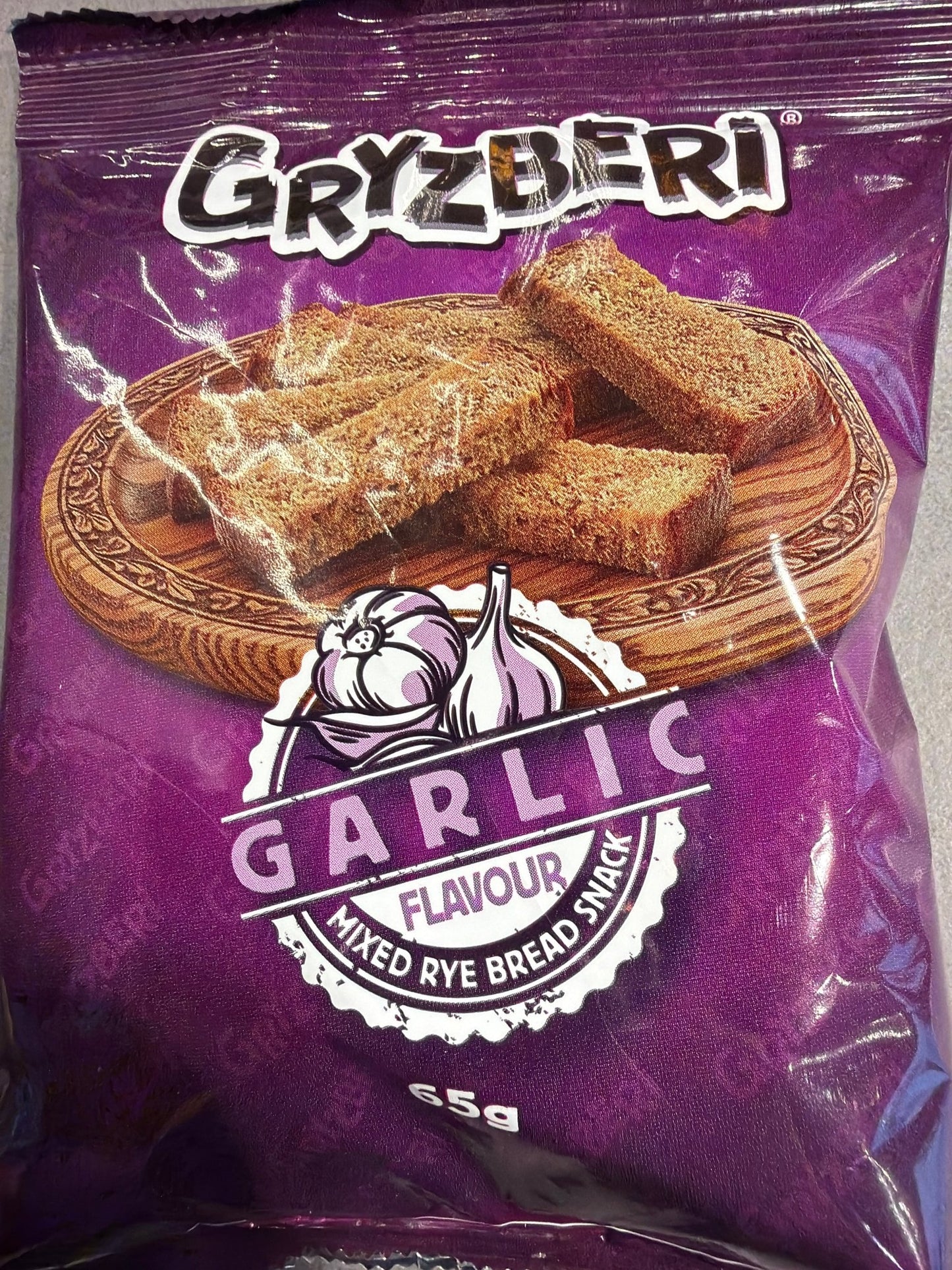 Gryzberi Roggenmischbrot Garlic 65g. | Гренки чеснок