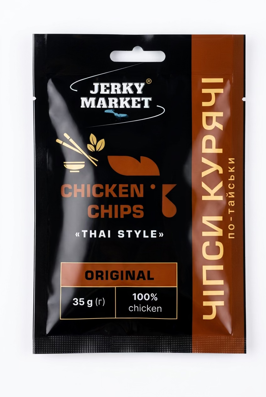 Jerky Market ChikenChips Chiken Thai-Style 35g