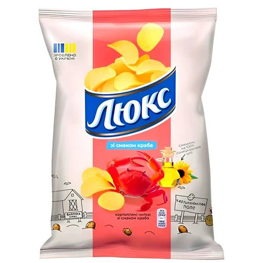 Lux Kartoffelchips mit Krabbengeschmack 105g.