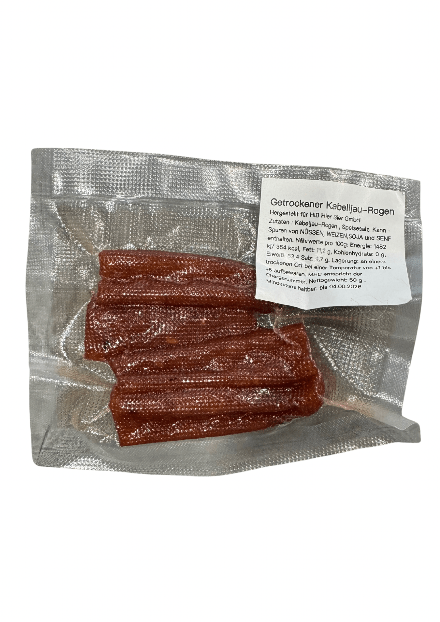 Getrockener Kabelijau - Rogen  50g | Икра прессованная