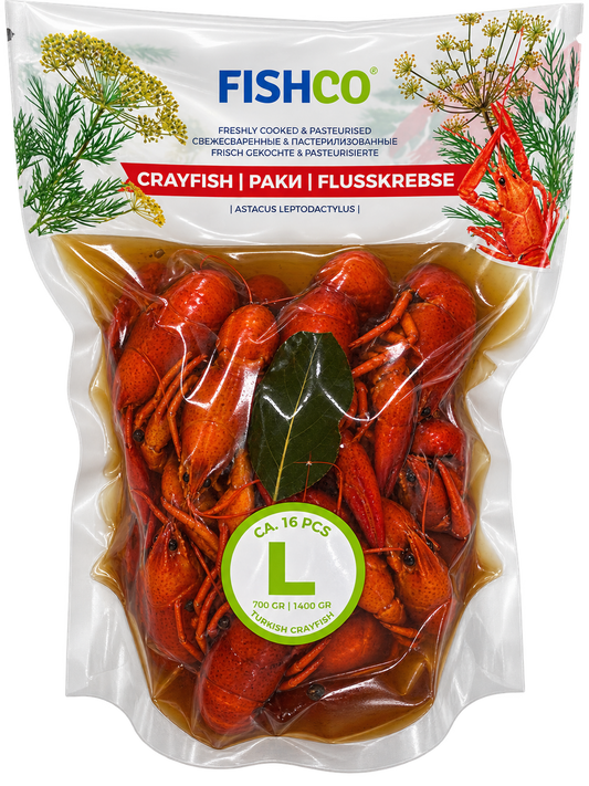 Gekochte Flusskrebse L 0,7kg. | Раки Узкопалый